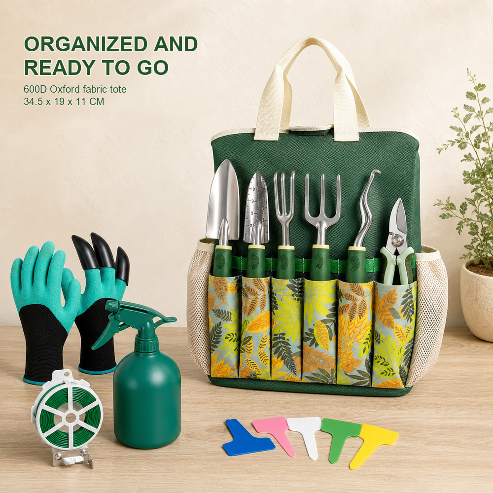 Набор садовых инструментов Zoe – обзор и цена Gardening Tools Labeled
