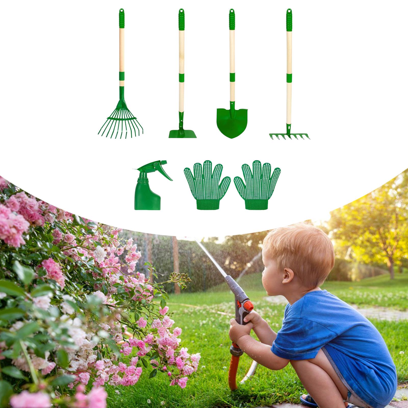 6x детский набор садовых инстр – обзор и цена Gardening Tools Kids Set