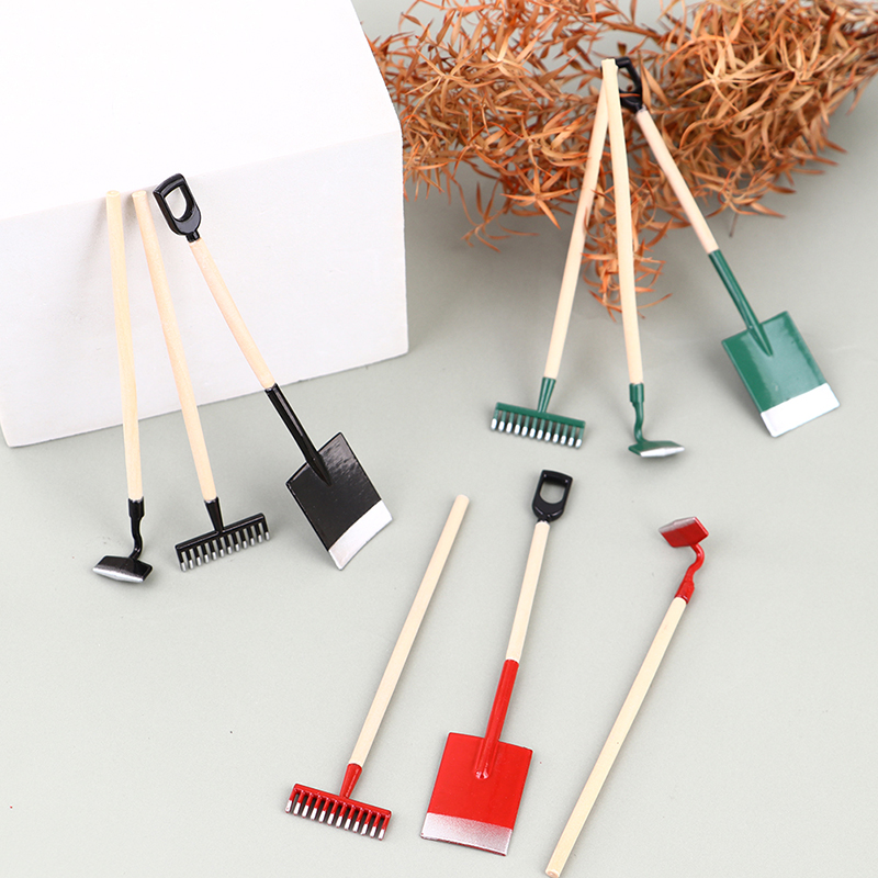 3 шт. 1:12 миниатюры для кукол – обзор и цена Gardening Tools Hoe