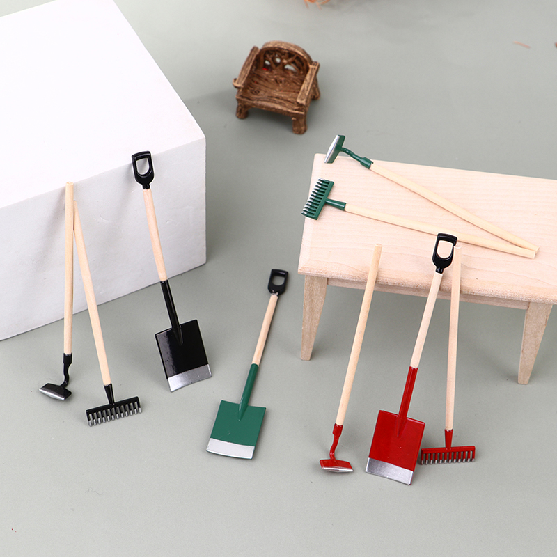 3 шт. 1:12 миниатюры для кукол – обзор и цена Gardening Tools Hoe